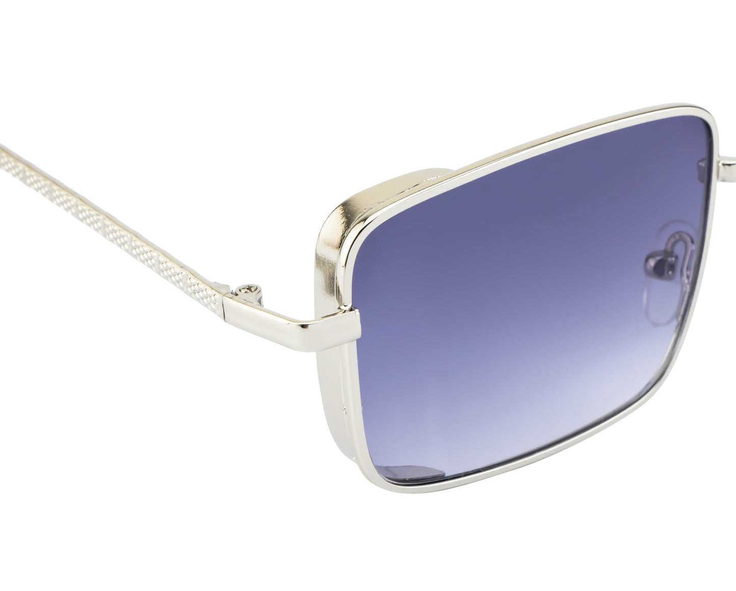 Clark N Palmer Gold Rectangular Sunglasses Smoke Gradient Lens