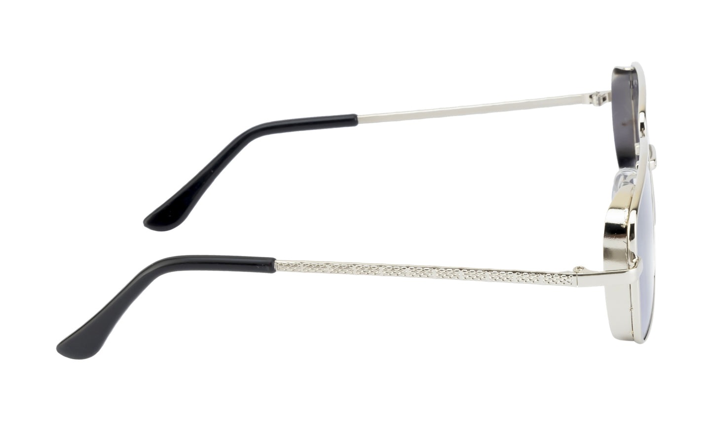 Clark N Palmer Gold Rectangular Sunglasses Smoke Gradient Lens