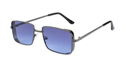 Clark N Palmer Gunmetal Rectangular Sunglasses