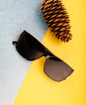 Clark N Palmer Oversized Matte Black Sunglasses