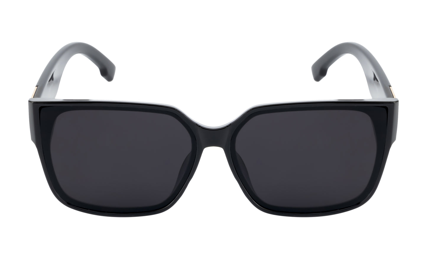 Clark N Palmer Oversized Matte Black Sunglasses