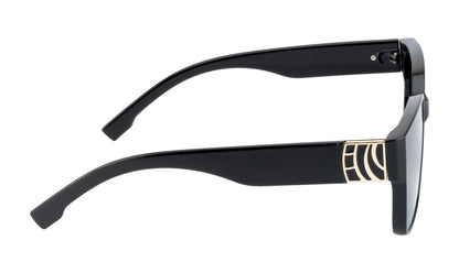 Clark N Palmer Oversized Matte Black Sunglasses